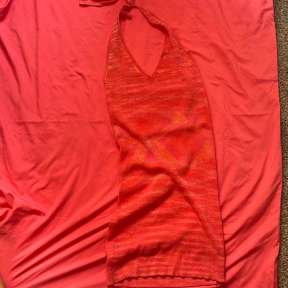Pink halter dress